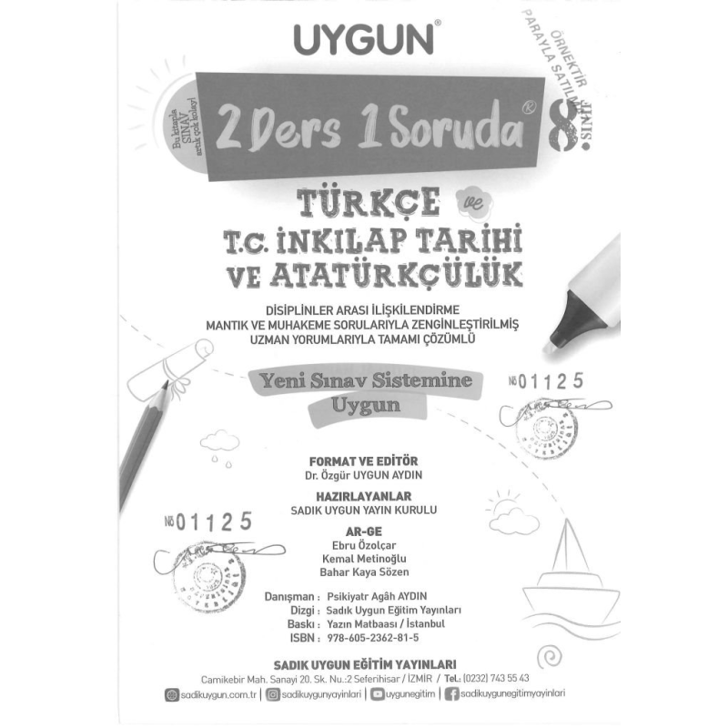 2 DERS 1 SORUDA TÜRKÇE VE T.C. İNKILAP TARİHİ VE ATATÜRKÇÜLÜK