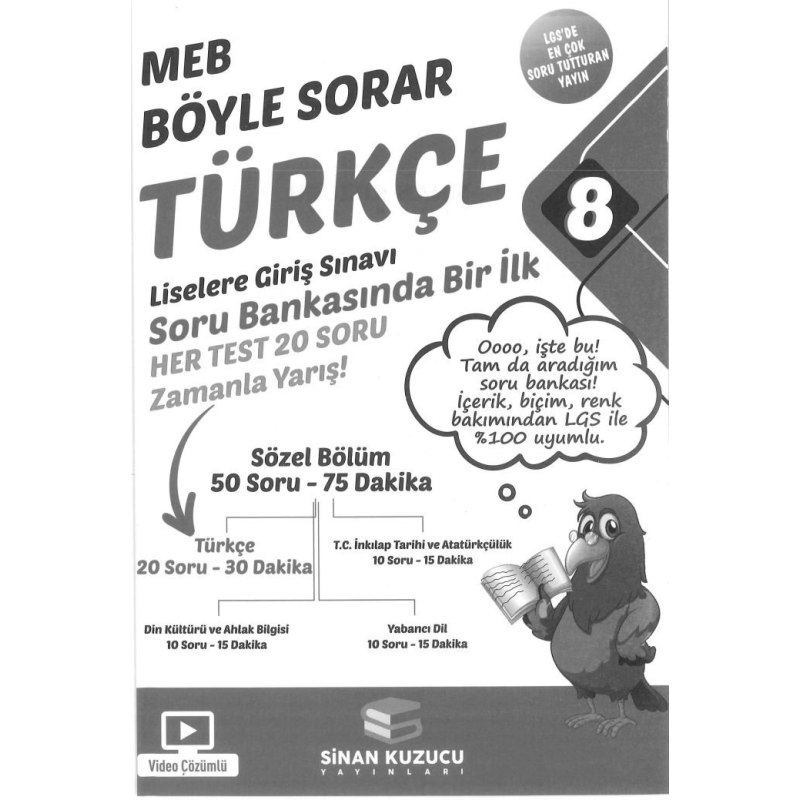 MEB BÖYLE SORAR TÜRKÇE SORU BANKASI