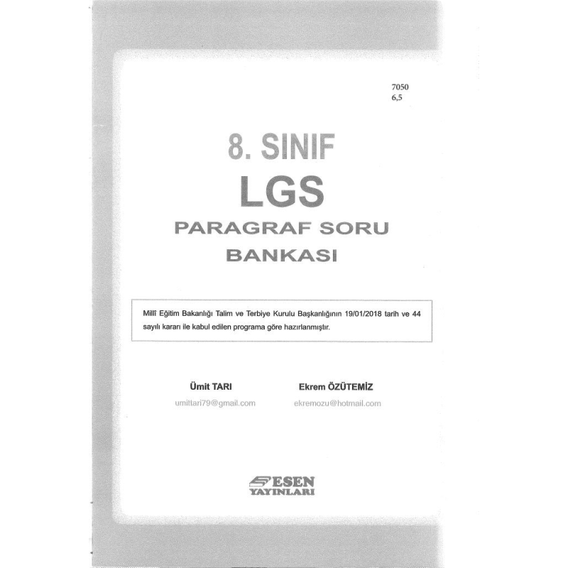 LGS PARAGRAF SORU BANKASI