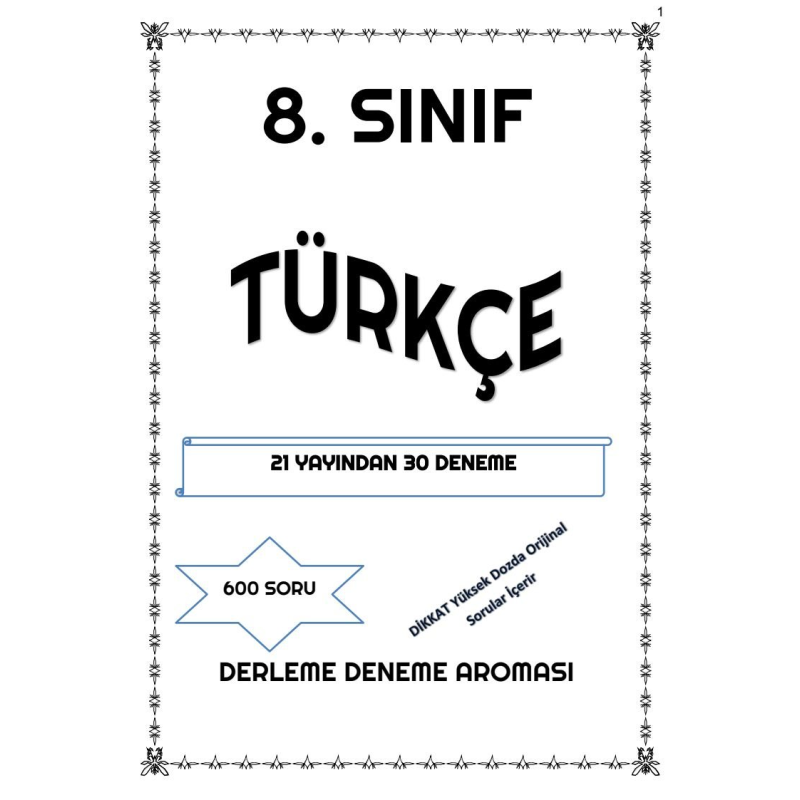 TÜRKÇE 21 YAYINDAN 30 DENEME