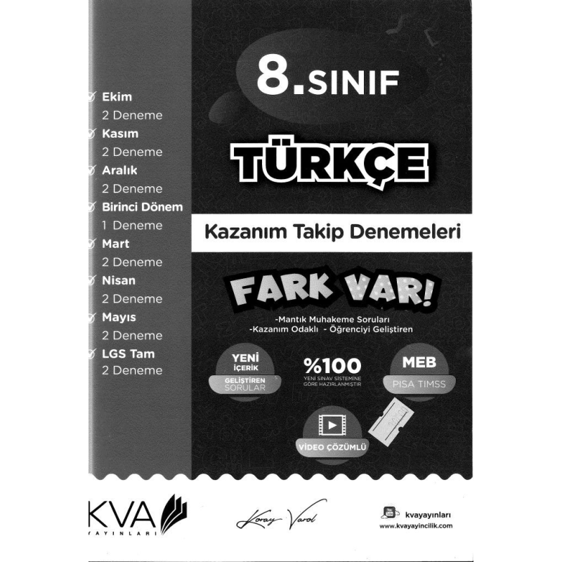 TÜRKÇE KAZANIM TAKİP DENEMELERİ FARK VAR