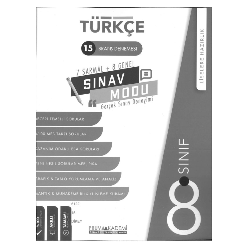 TÜRKÇE 15 BRANŞ DENEMESİ SINAV MODU