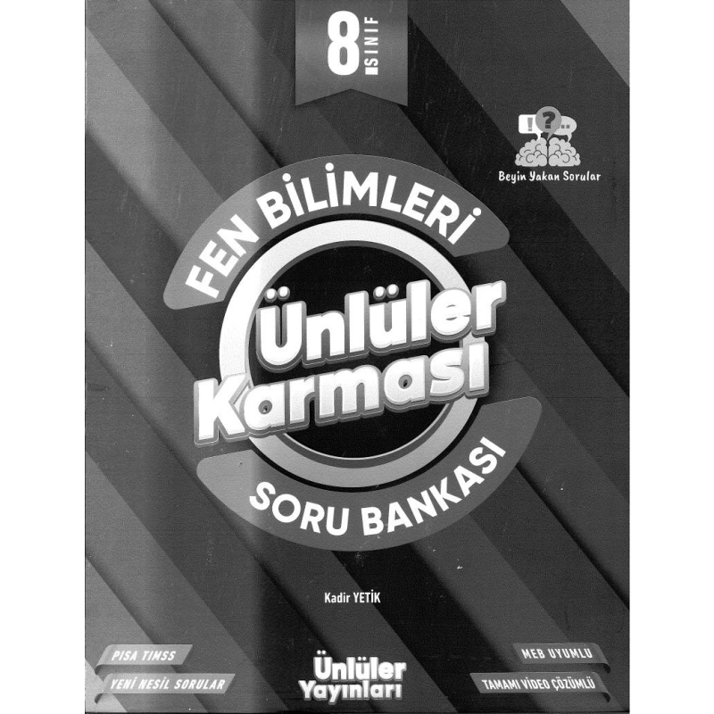 FEN BİLİMLERİ ÜNLÜLER KARMASI SORU BANKASI