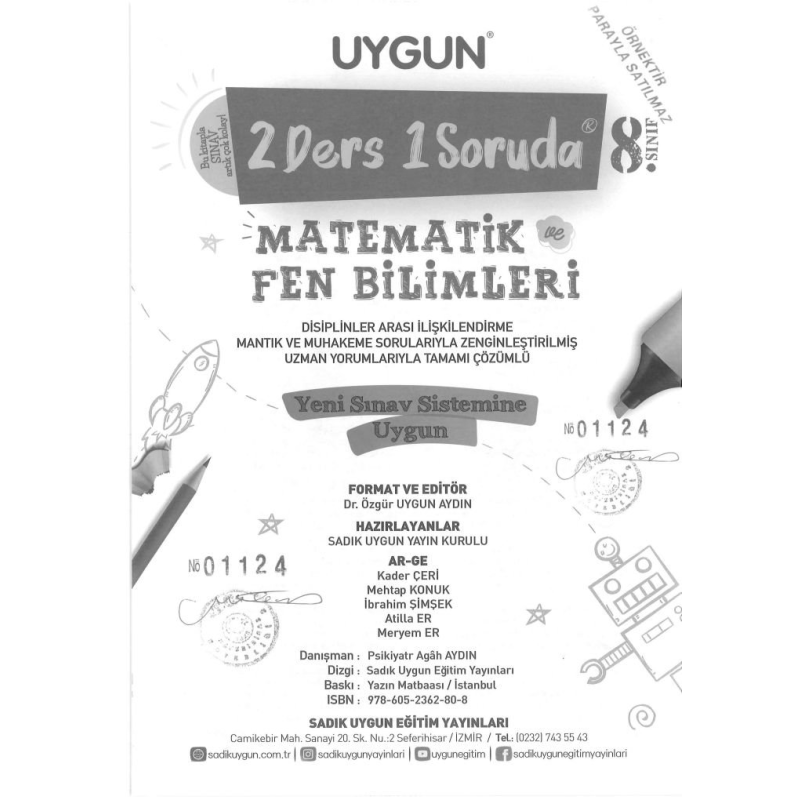 2 DERS 1 SORUDA MATEMATİK VE FEN BİLİMLERİ