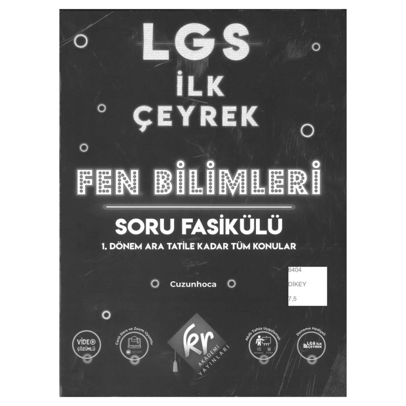 LGS İLK ÇEYREK FEN BİLİMLERİ SORU FASİKÜLÜ
