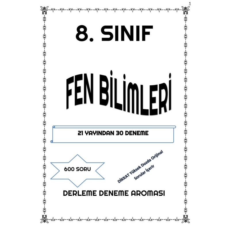 FEN BİLİMLERİ DERLEME 21 YAYINDAN 30 DENEME