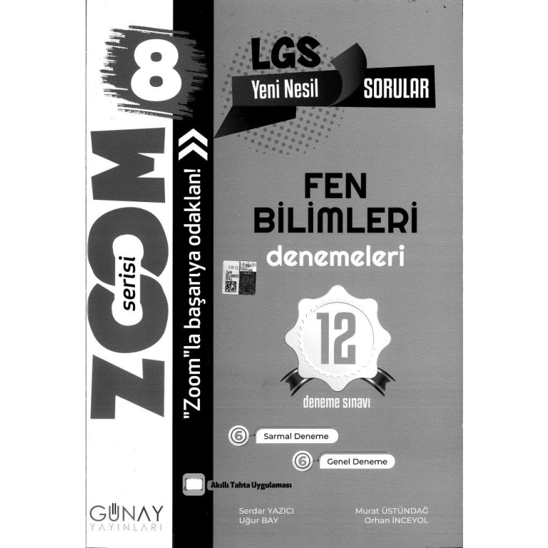 ZOOM SERİSİ FEN BİLİMLERİ 12 DENEME SINAVI