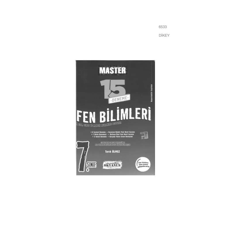 MASTER 15 DENEME FEN BİLİMLERİ
