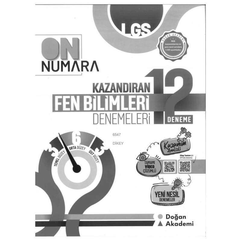 ON NUMARA FEN BİLİMLERİ 12 DENEMELERİ