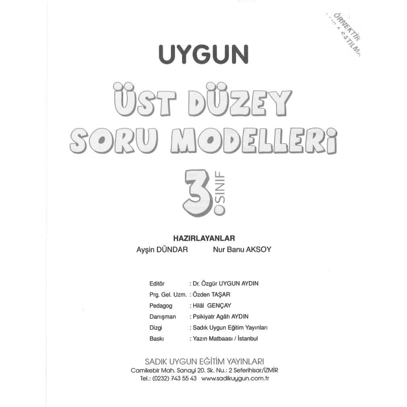 ÜST DÜZEY SORU MODELLERİ