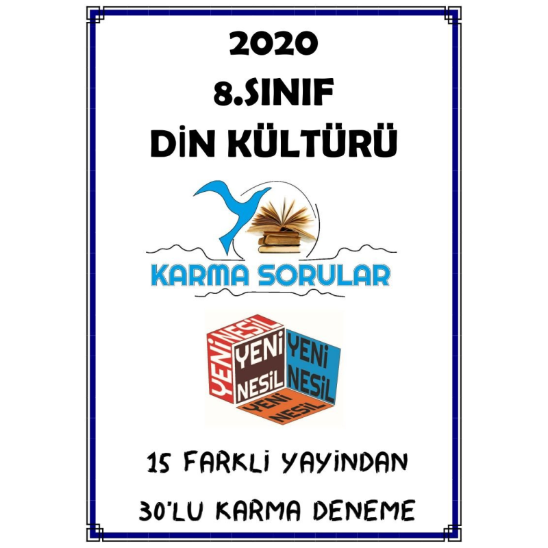 DİN KÜLTÜRÜ 15 FARKLI YAYINDAN 30'LU KARMA DENEME