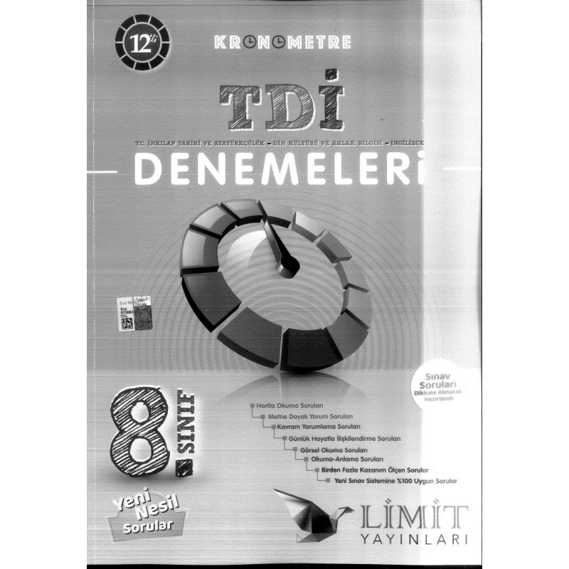 KRONOMETRE TDİ DENEMELERİ YENİ NESİL SORULAR (GENEL)
