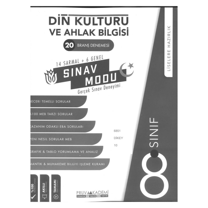 20 BRANŞ DENEMESİ DİN KÜLTÜRÜ VE AHLAK BİLGİSİ