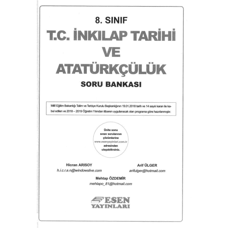 T.C. İNKILAP TARİHİ VE ATATÜRKÇÜLÜK SORU BANKASI