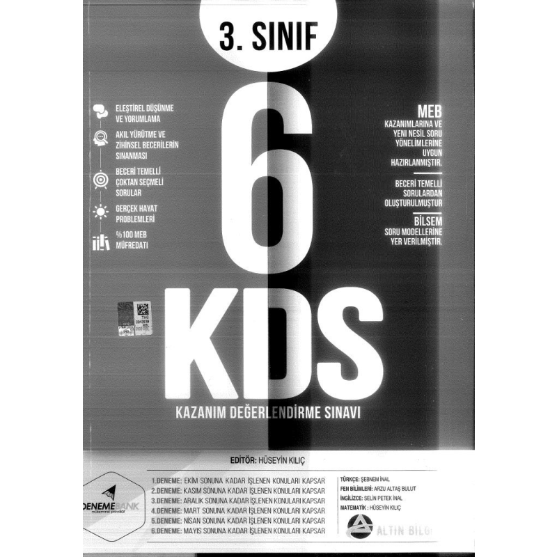 6 KAZANIM DEĞERLENDİRME SINAVI