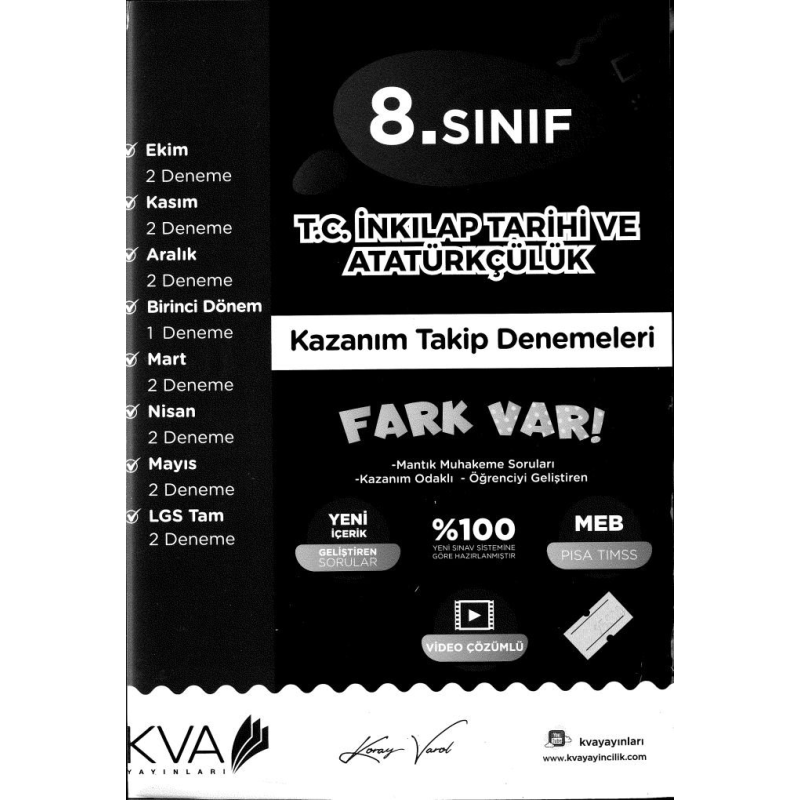 T.C. İNKILAP TARİHİ VE ATATÜRKÇÜLÜK KAZANIM TAKİP DENEMELERİ FARK VAR