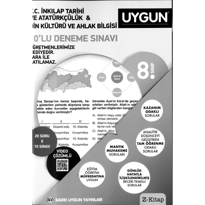 T.C. İNKILAP TARİHİ VE ATATÜRKÇÜLÜK & DİN KÜLTÜRÜ VE AHLAK BİLGİSİ 10'LU DENEME SINAVI