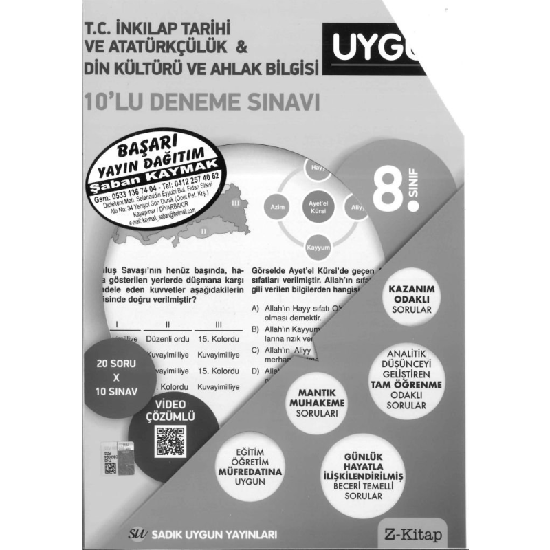 T.C. İNKILAP TARİHİ VE ATATÜRKÇÜLÜK & DİN KÜLTÜRÜ VE AHLAK BİLGİSİ 10'LU DENEME SINAVI