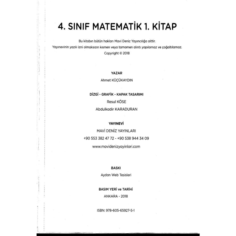 MATEMATİK 1. KİTAP