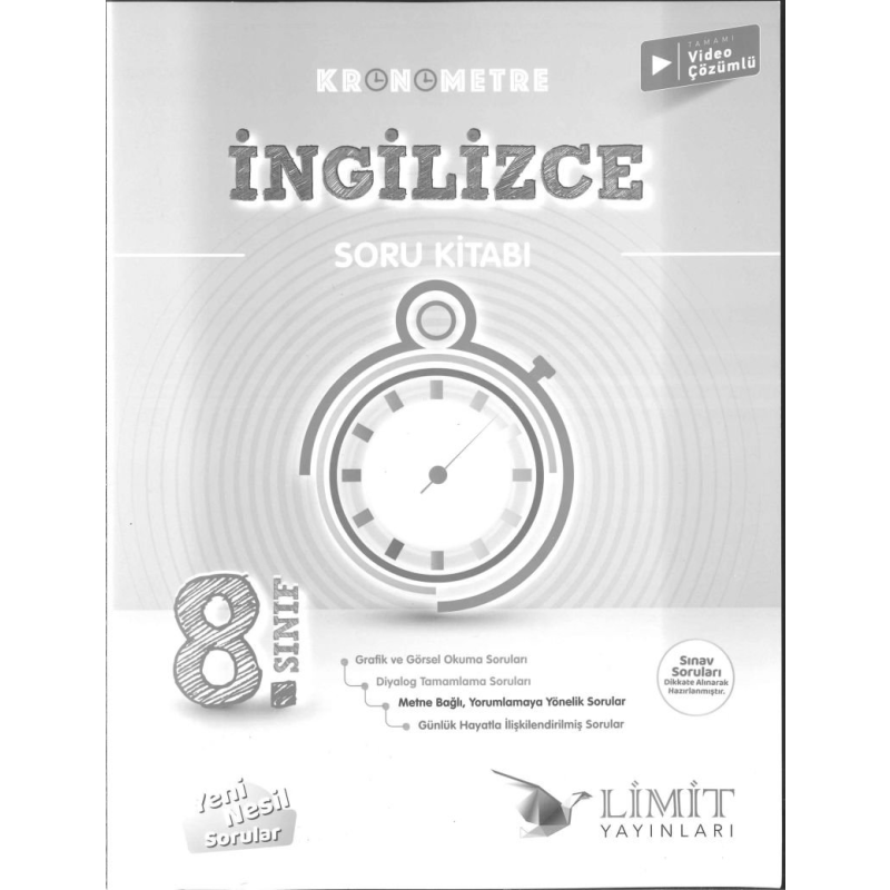 KRONOMETRE İNGİLİZCE SORU KİTABI