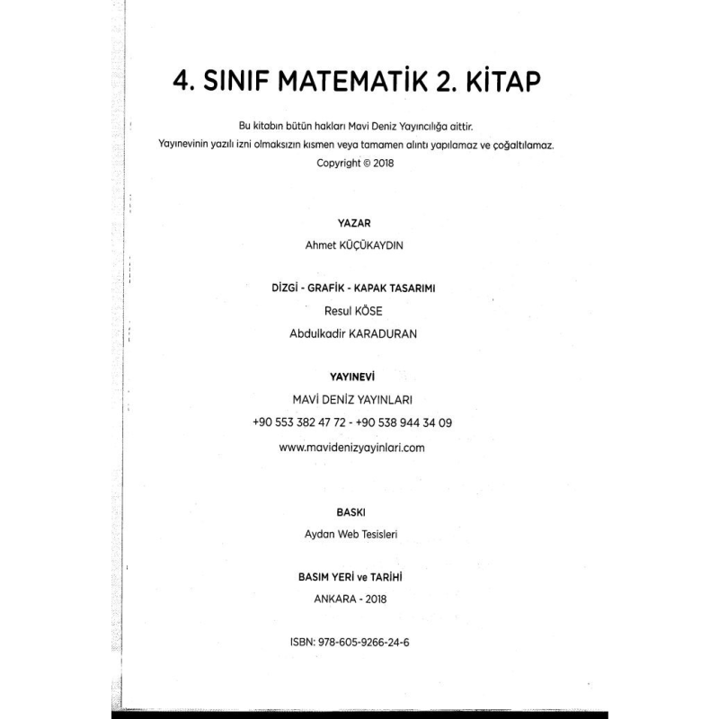 MATEMATİK 2. KİTAP