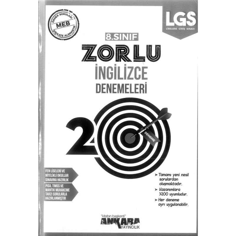 ZORLU İNGİLİZCE DENEMELERİ 20 DENEME