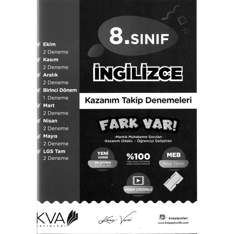 İNGİLİZCE KAZANIM TAKİP DENEMELERİ FARK VAR