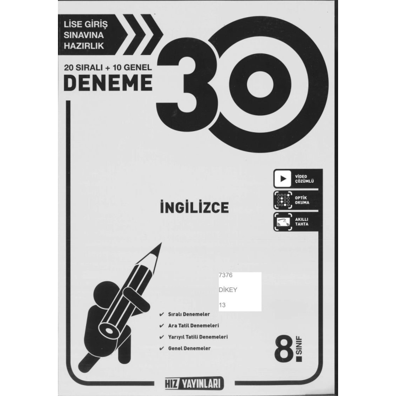 30 DENEME İNGİLİZCE