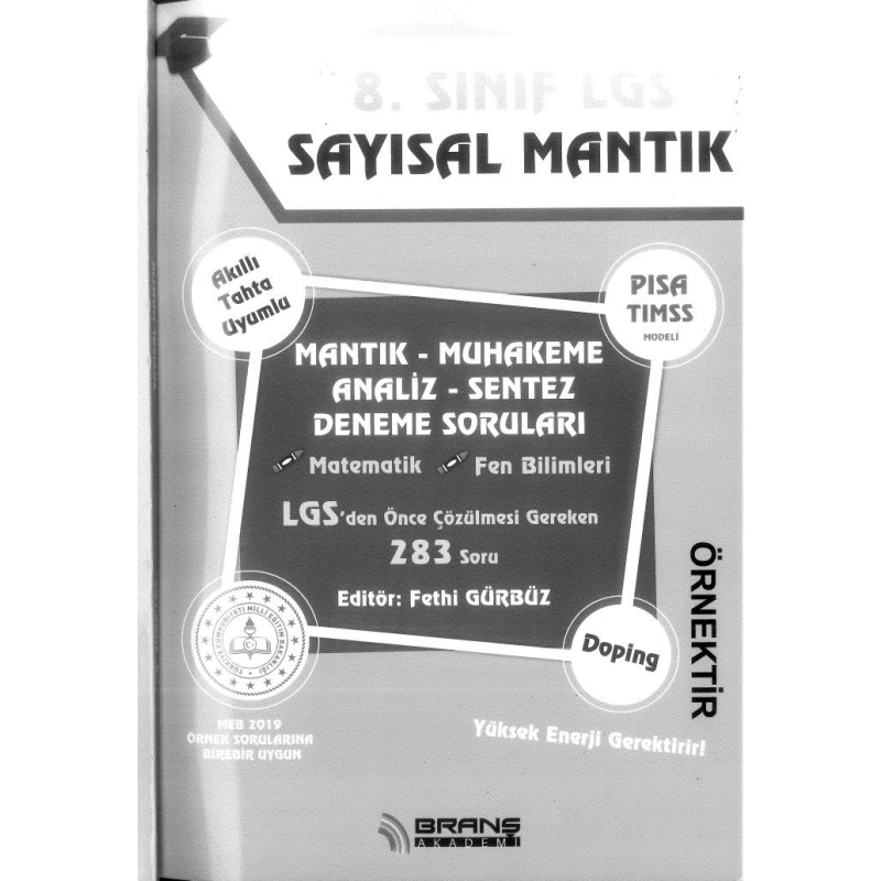 LGS SAYISAL MANTIK MUHAKEME ANALİZ SENTEZ DENEME SORULARI MATEMATİK FEN BİLİMLERİ