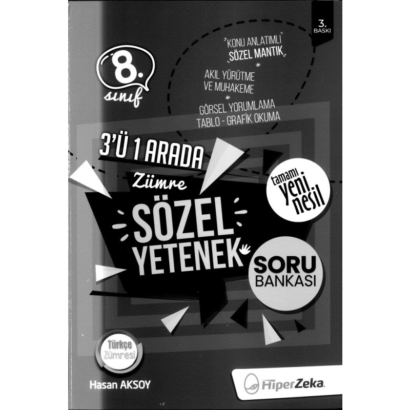 3'Ü 1 ARADA ZÜMRE SÖZEL YETENEK SORU BANKASI