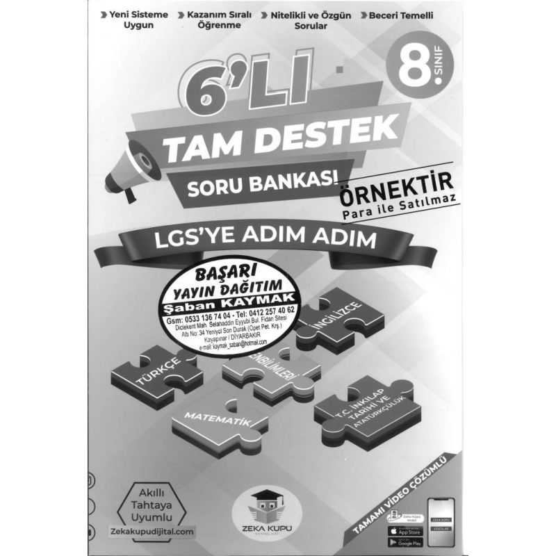 6'LI TAM DESTEK SORU BANKASI LGS'YE ADIM ADIM