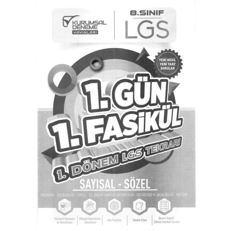 1. GÜN 1. FASİKÜL 1.DÖNEM LGS TEKRARI SAYISAL - SÖZEL