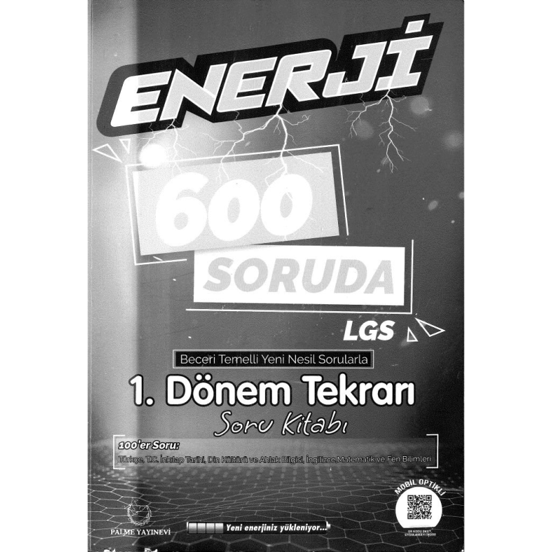 ENERJİ 600 SORUDA LGS 1. DÖNEM TEKRARI SORU KİTABI