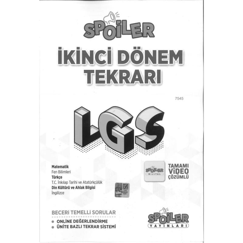 SPOİLER İKİNCİ DÖNEM TEKRARI LGS