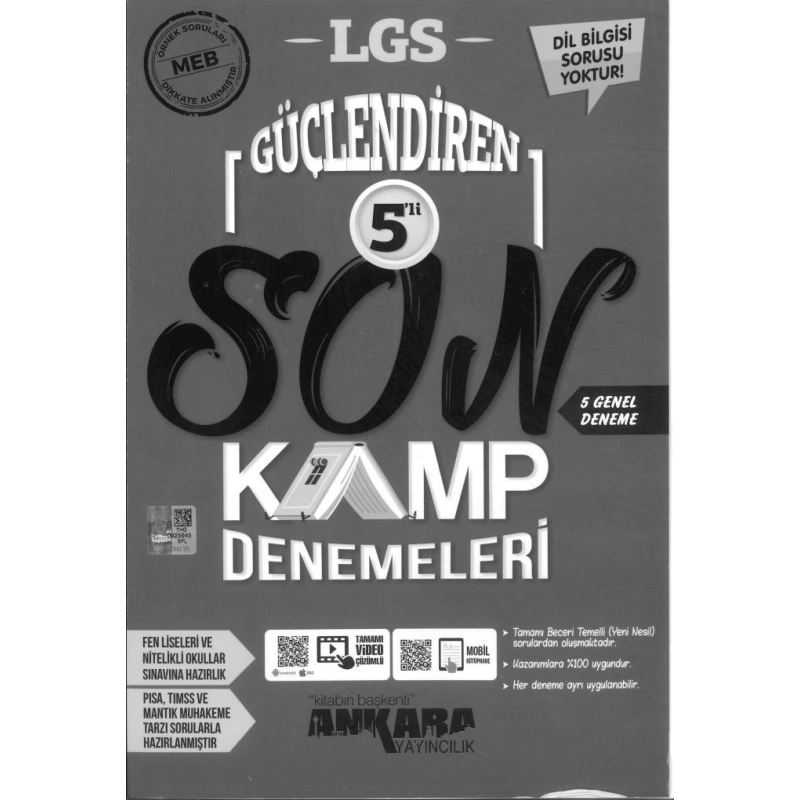 LGS GÜÇLENDİREN 5'Lİ SON KAMP DENEMELERİ