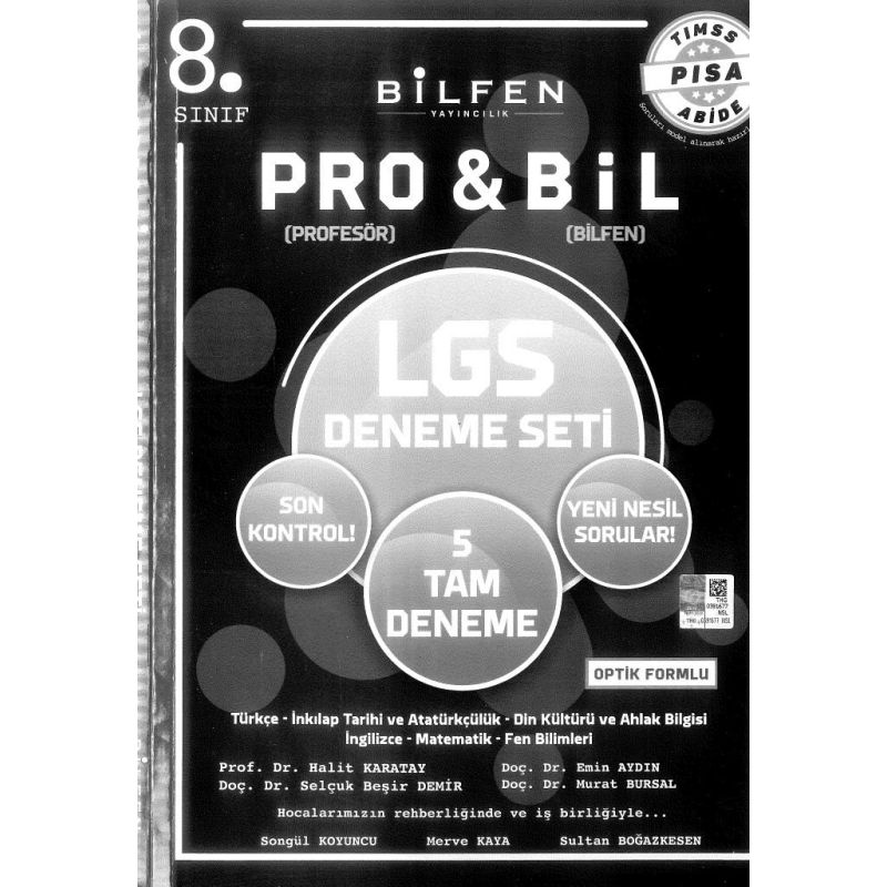 PRO & BİL LGS DENEME SETİ 5 TAM DENEME
