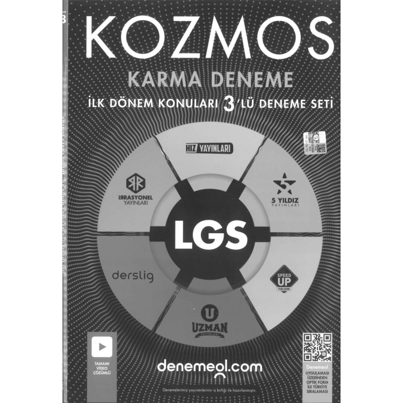 KOZMOS KARMA DENEME İLK DÖNEM KONULARI 3'LÜ DENEME SETİ