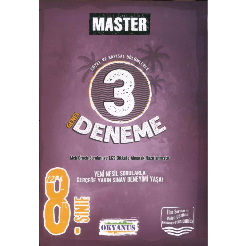 MASTER SÖZEL VE SAYISAL BÖLÜMLERLE 3 DENEME
