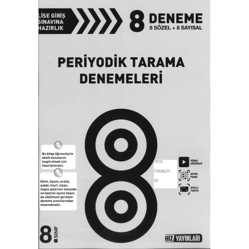 8 DENEME PERİYODİK TARAMA DENEMELERİ