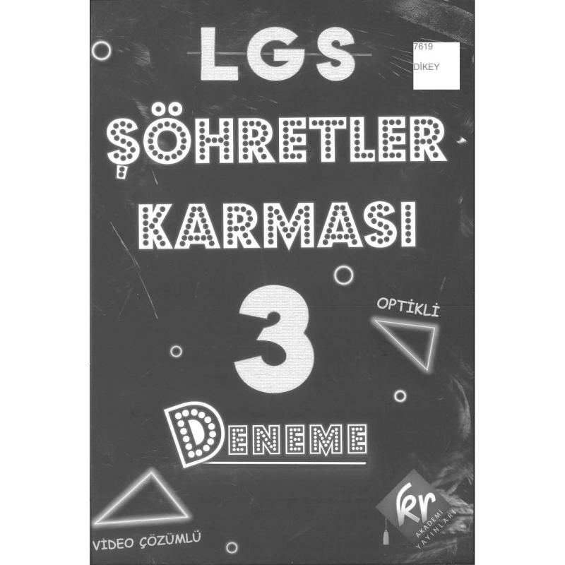 LGS ŞÖHRETLER KARMASI 3 DENEME OPTİKLİ