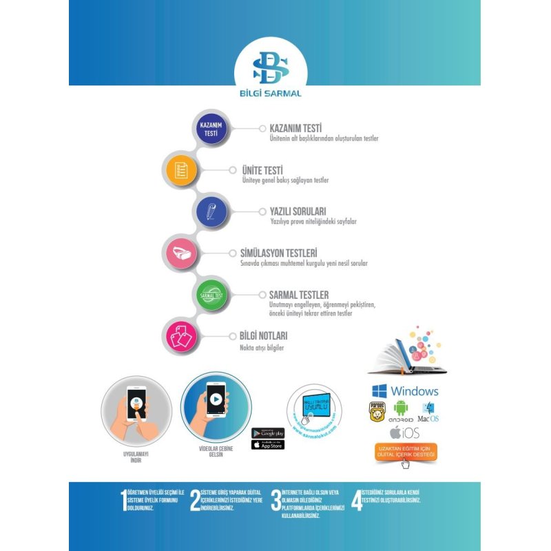 KAZANIM TESTİ YAZILI SORULARI SARMAL TESTLER BİLGİ NOTLARI MATEMATİK