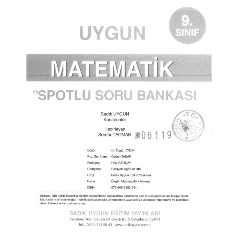 MATEMATİK SPOTLU SORU BANKASI