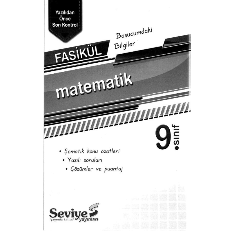 MATEMATİK FASİKÜL BAŞUCUMDAKİ BİLGİLER