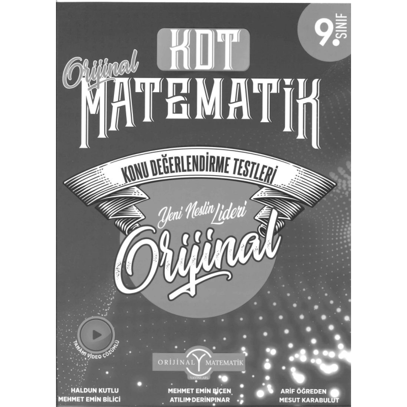 ORİJİNAL MATEMATİK KONU DEĞERLENDİRME TESTLERİ