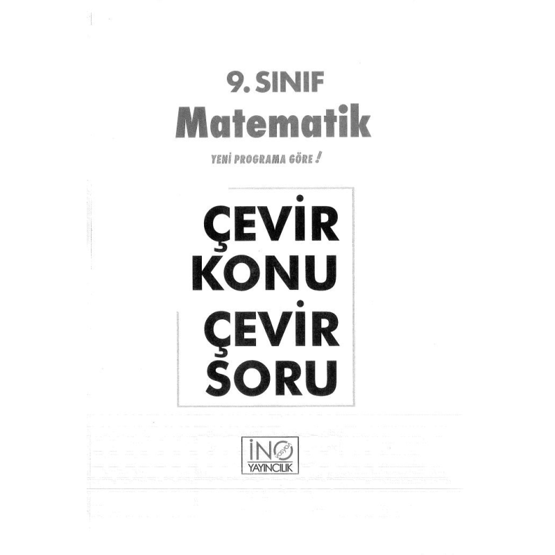 MATEMATİK ÇEVİR KONU ÇEVİR SORU