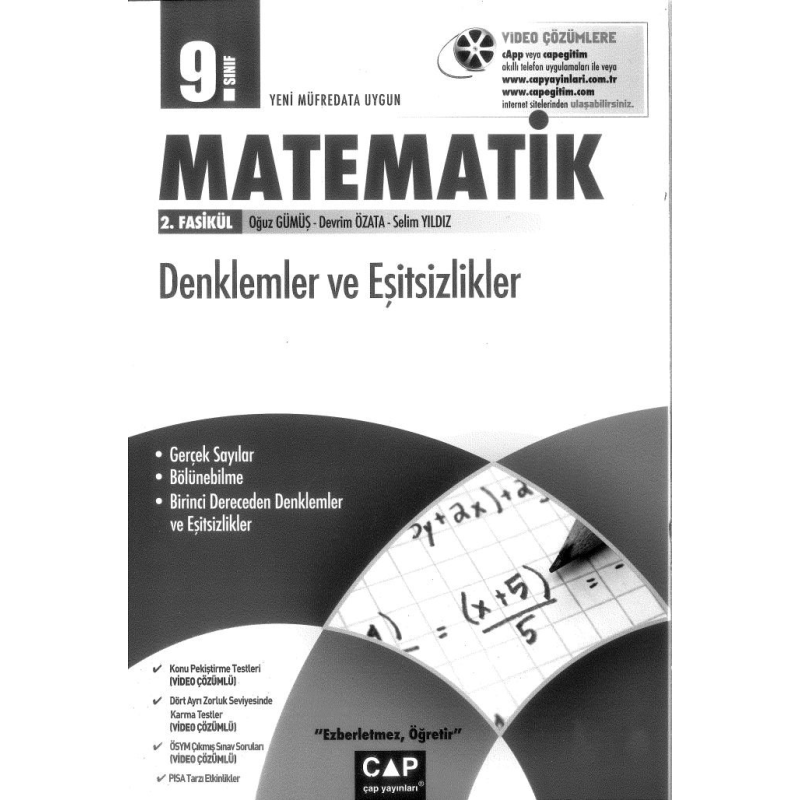 MATEMATİK 2. FASİKÜL DENKLEMLER VE EŞİTSİZLİKLER