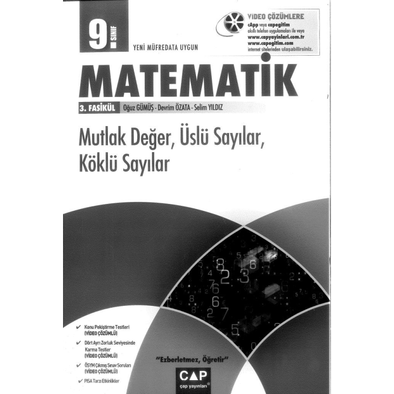 MATEMATİK 3. FASİKÜL MUTLAK DEĞER ÜSLÜ SAYILAR KÖKLÜ SAYILAR
