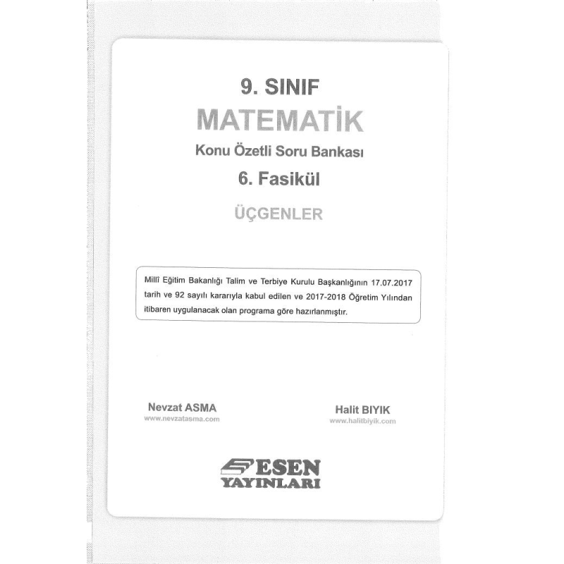 MATEMATİK KONU ÖZETLİ SORU BANKASI 6. FASİKÜL ÜÇGENLER