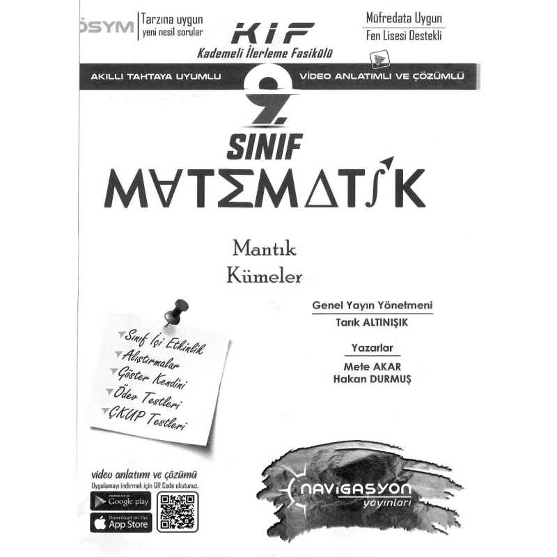 KADEMELİ İLERLEME FASİKÜLÜ MATEMATİK MANTIK KÜMELER