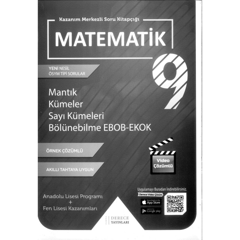 MATEMATİ K SORU KİTAPÇIĞI MANTIK KÜMELER SAYI KÜMELERİ BÖLÜNEBİLME EBOB-EKOK